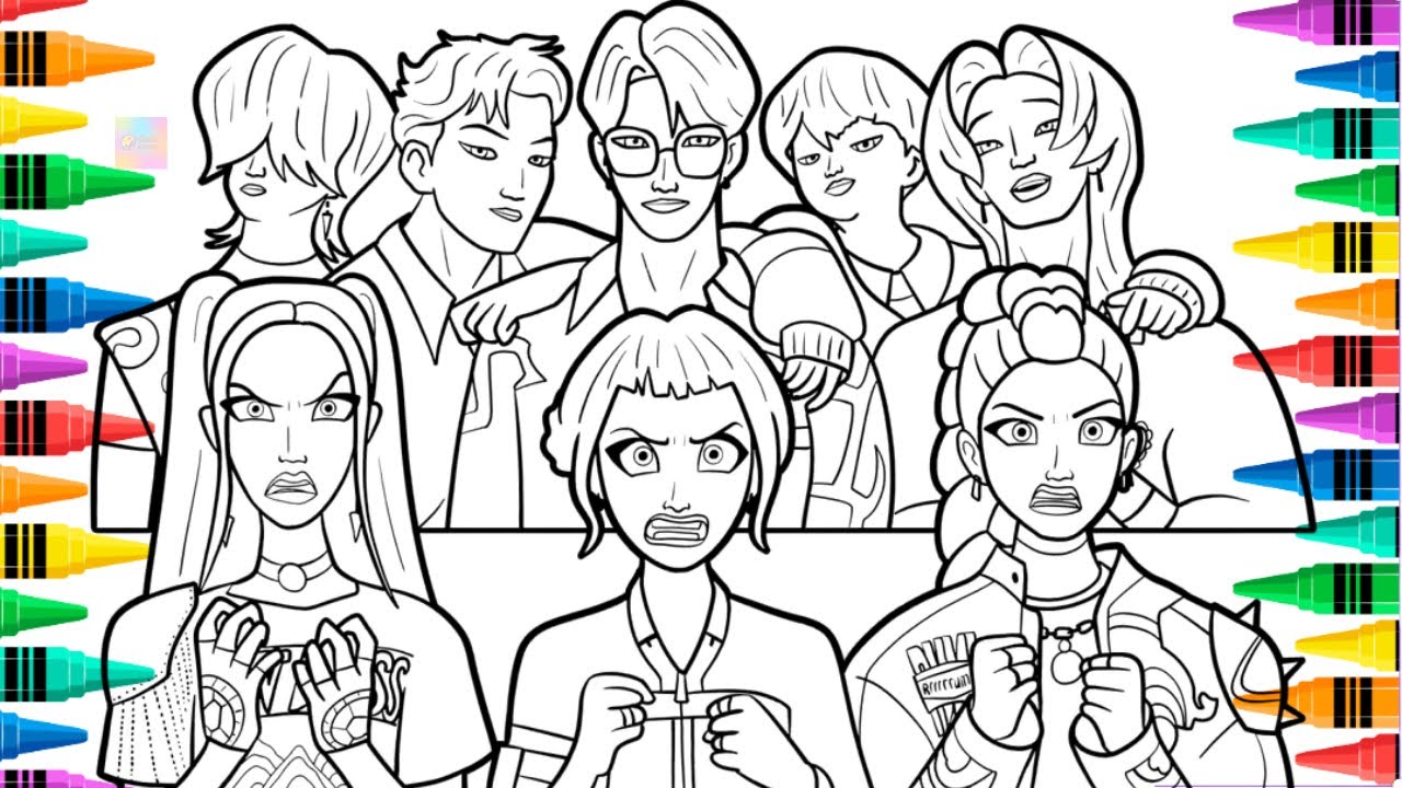KPop Demon Hunters Coloring Pages - Boys vs Girls Coloring Challenge - TadaDraw