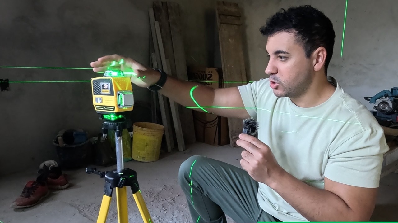 NIVEL A LASER 16 LINHAS VERDES TRESNNA COM ALCANCE DE ATÉ 60m
