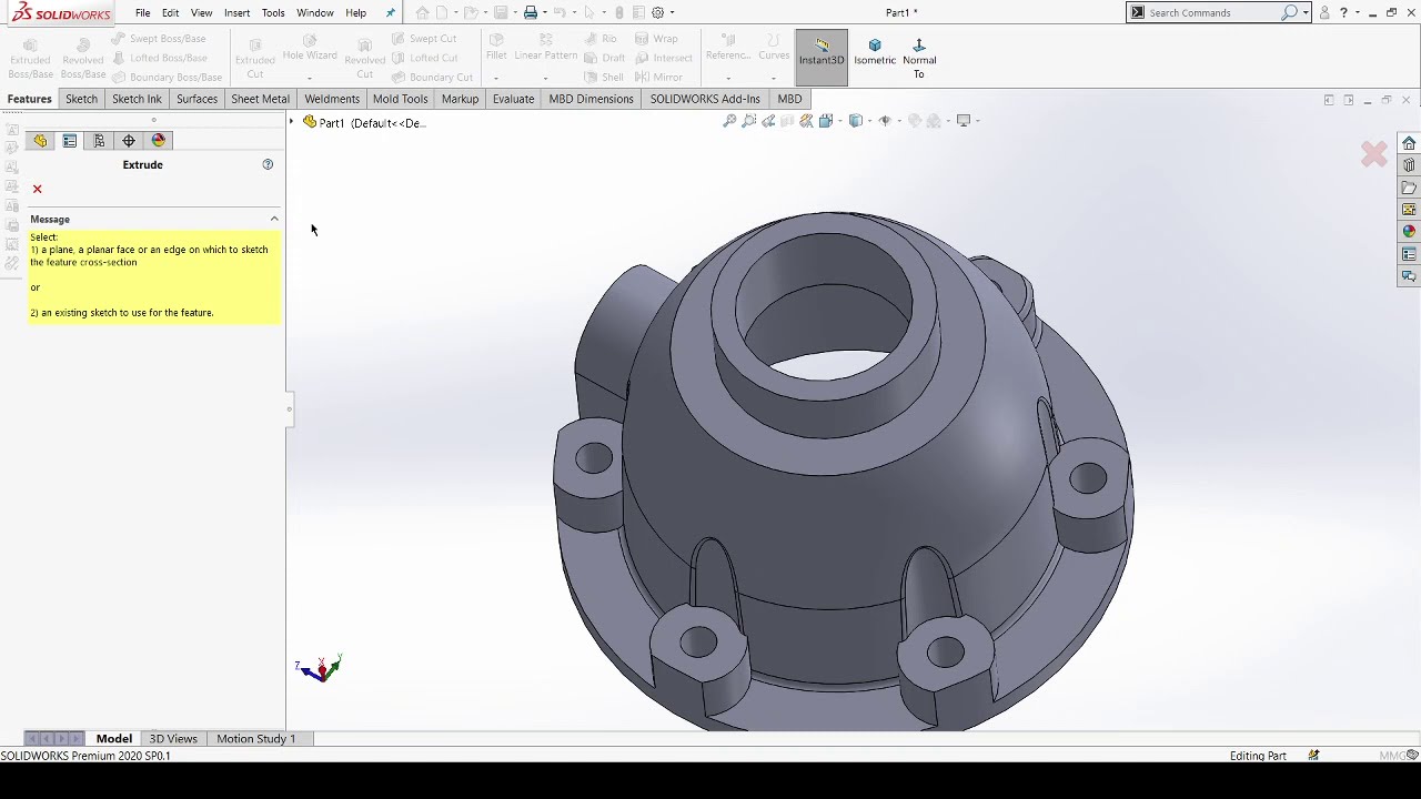 Part 1:-Design Of Cover Plate | Design of differential Gear Box | Solidworks |