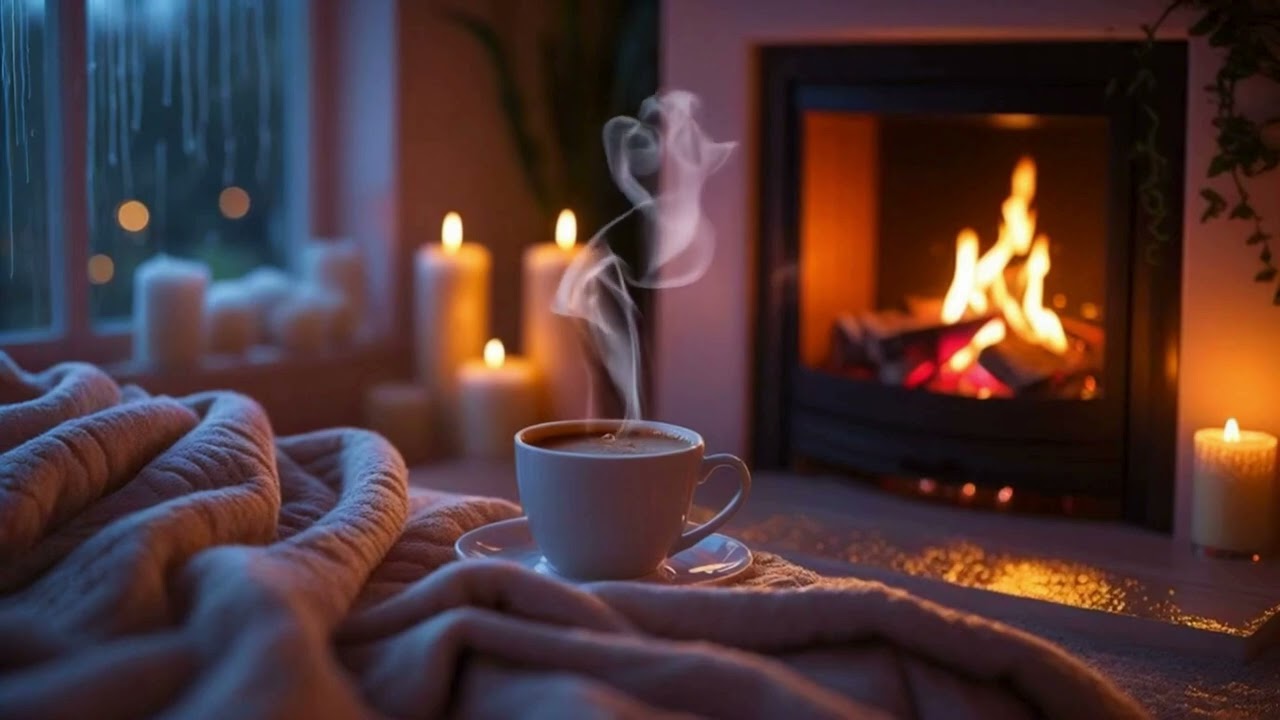 Coffee & Fireplace ☕🔥 Chill Music for Relaxing | Cozy Evening Ambience