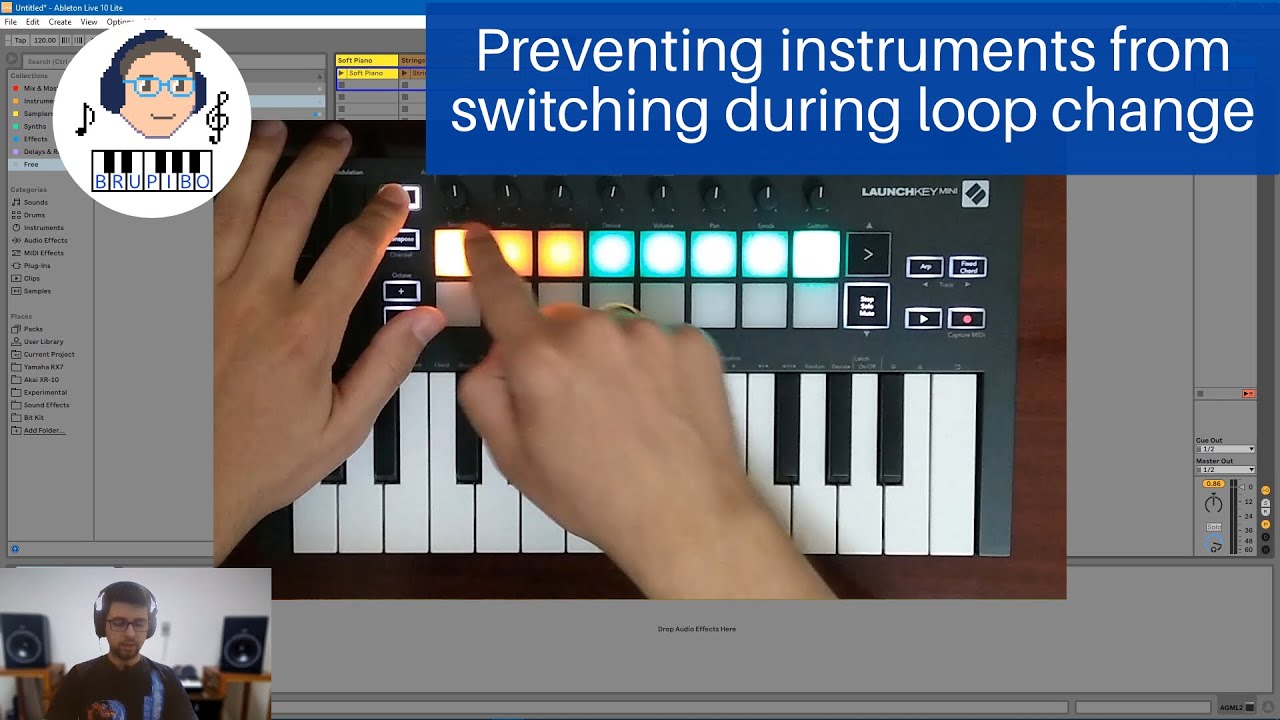 Preventing instruments from switching when changing loops in Ableton Live with Launchkey Mini MK3