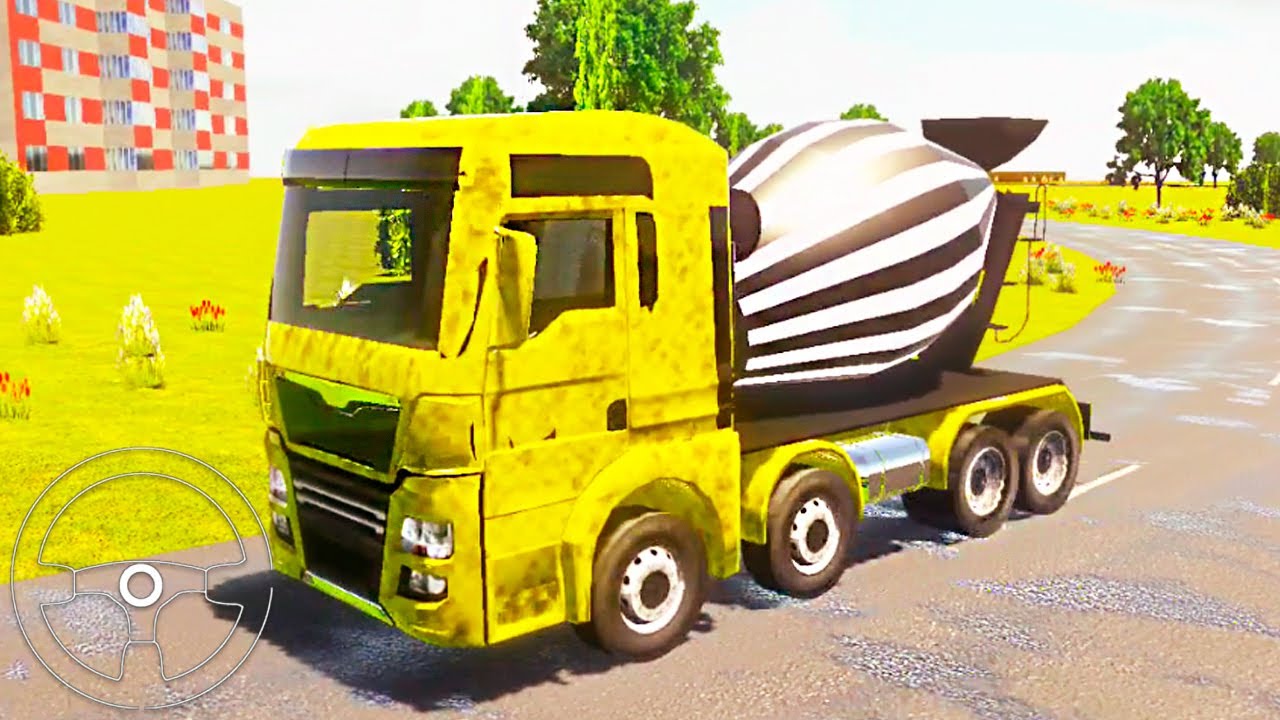 Cement Truck Simulator 2023 3D - Concrete Mixer Truck Driver Sim - Android Gameplay