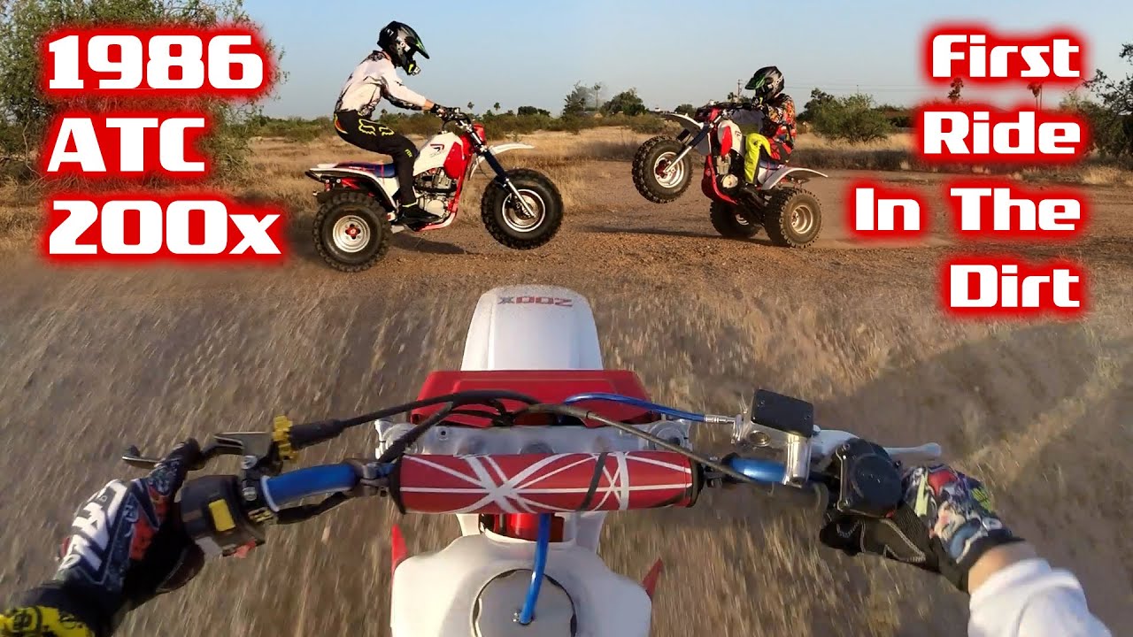 Honda 200x ATC First Dirt Trail Ride - Of Course I Broke It!