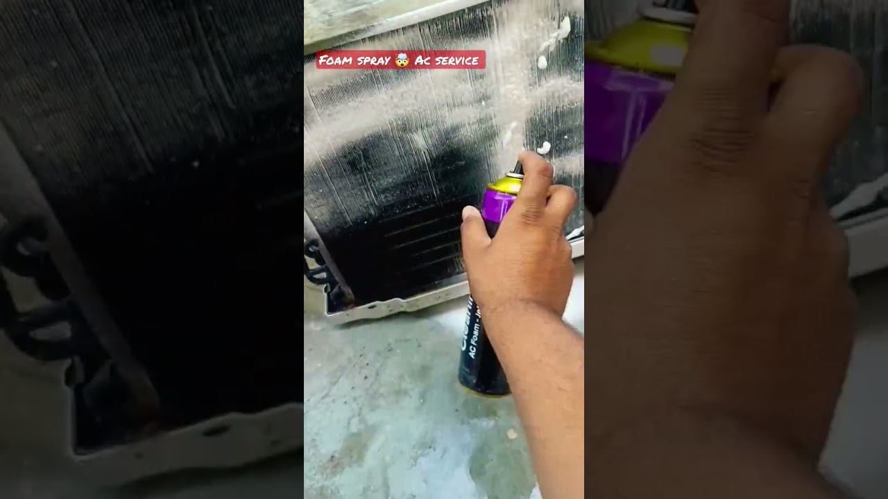 Foam spray ac service 😱🔥🔥🔥 #viral #ytshorts #trending #ac #acrepair #techac