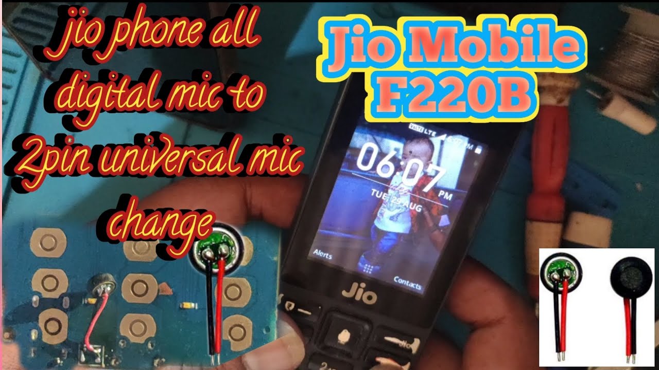 Jio Phone 220 Universal mic Change | All Jio Phone digital mic to universal mic