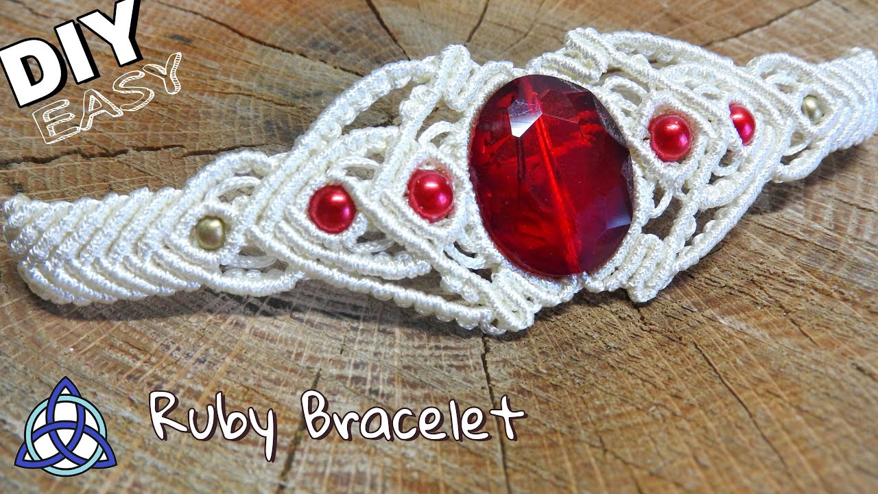Macrame Bracelet with Beads Tutorial-  Easy Jewelry Making