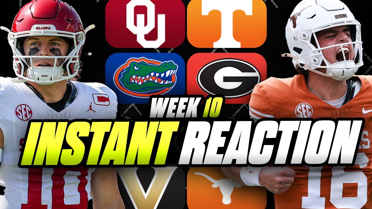 Week 10 INSTANT REACTION: Texas-Vanderbilt, Oklahoma-Tennessee & More | Cover 3 College Football