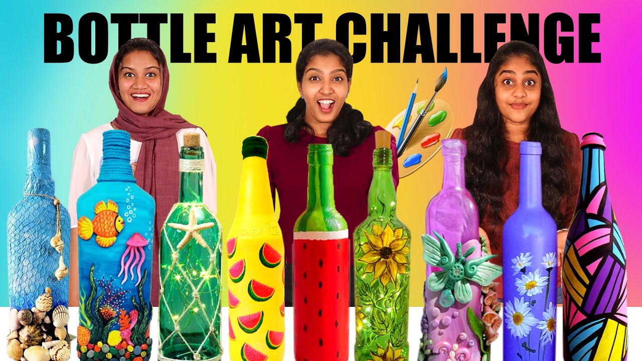 BOTTLE ART CHALLENGE 🤩 | വാശിയേറിയ പോരാട്ടം 🔥 ആര് ജയിക്കും?PULLOTHI