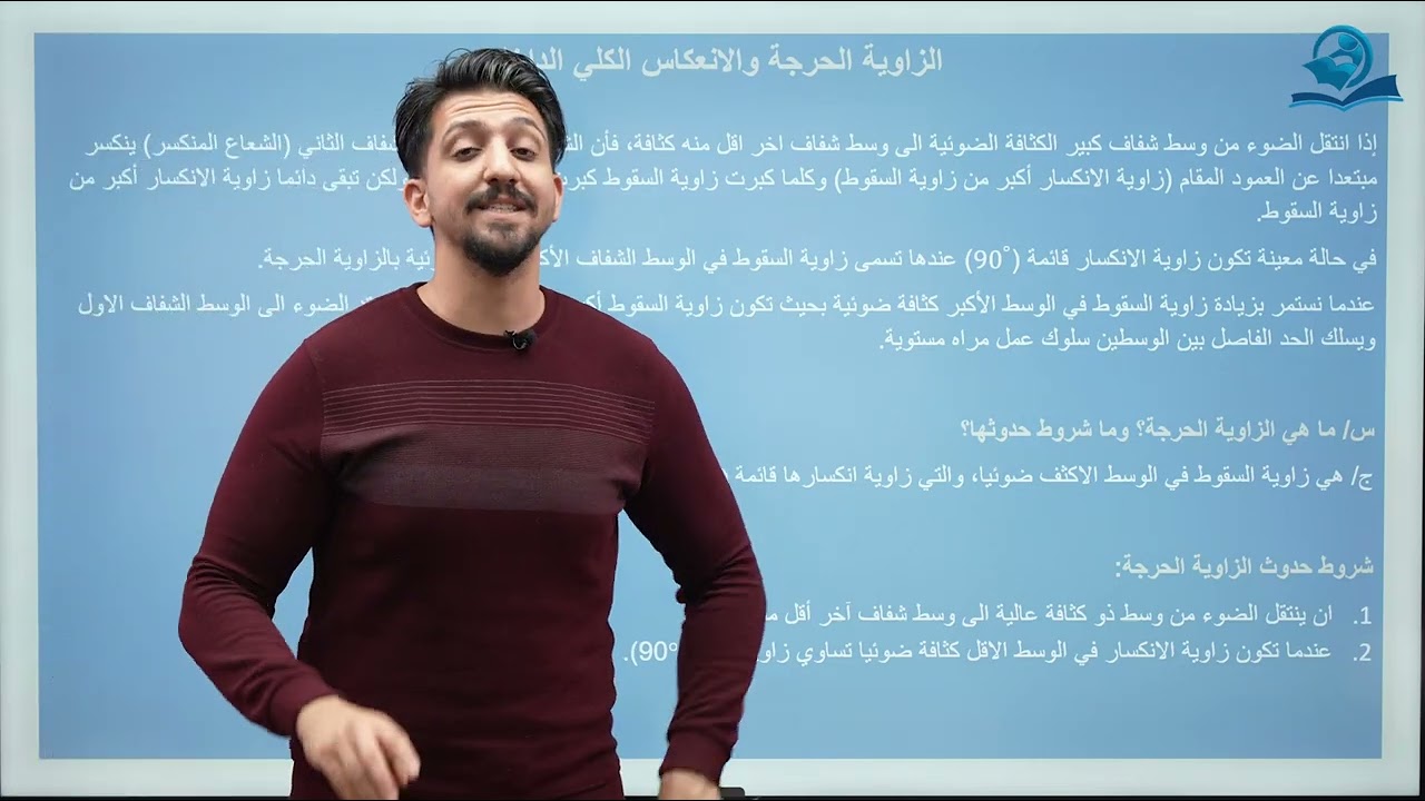 فيزياء الرابع العلمي | الفصل السادس | معامل الانكسار وقانون سنيل