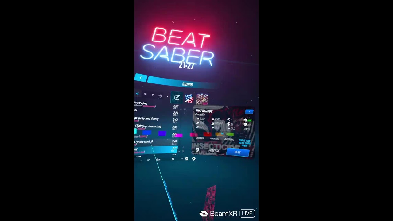+Playing Beat Saber+