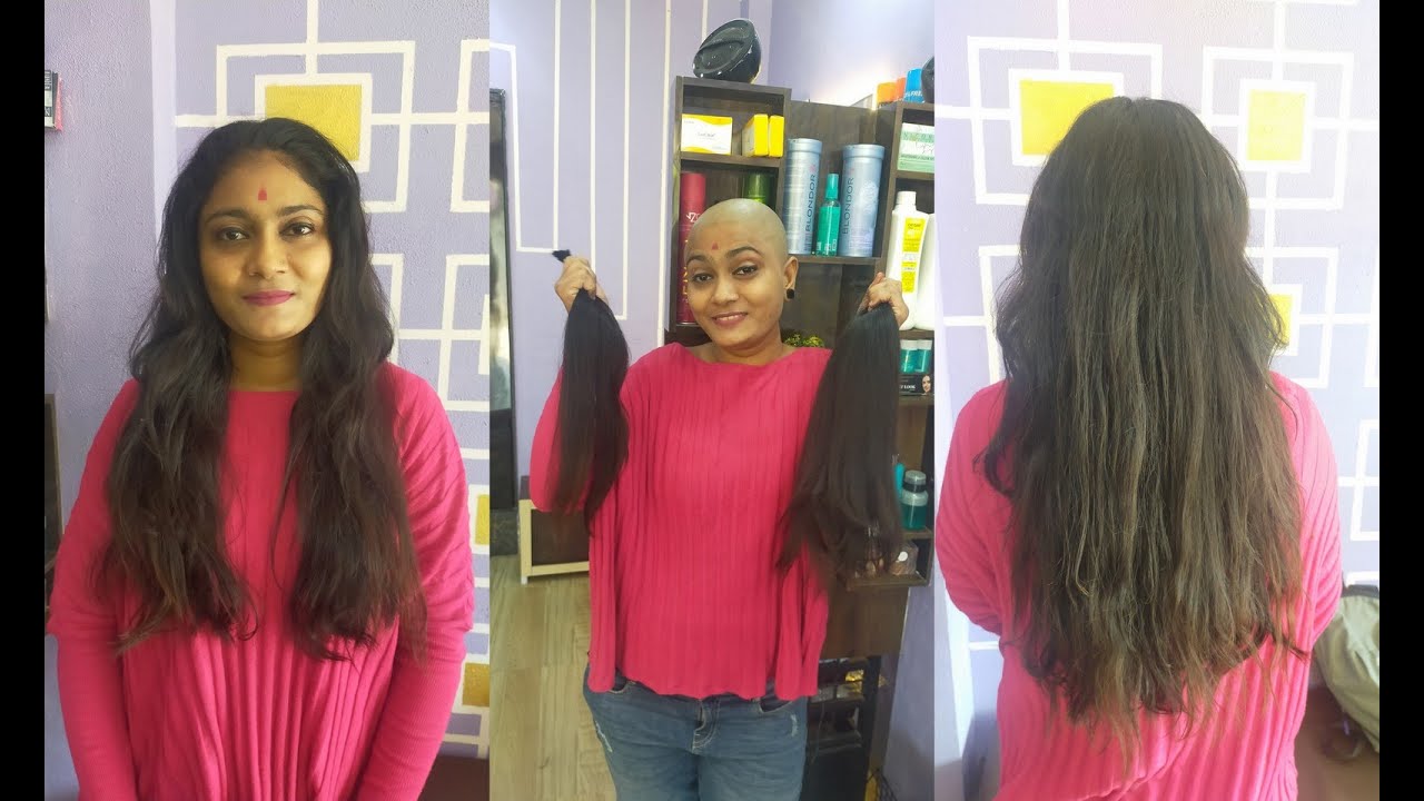 Indian Girl Headshave For Hair Donation