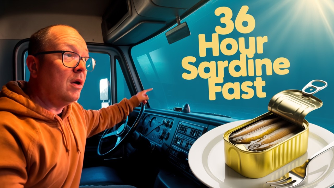 36 hours Living in My Semi Truck… Only Eating Sardines (ASMR Trucker Lifestyle)