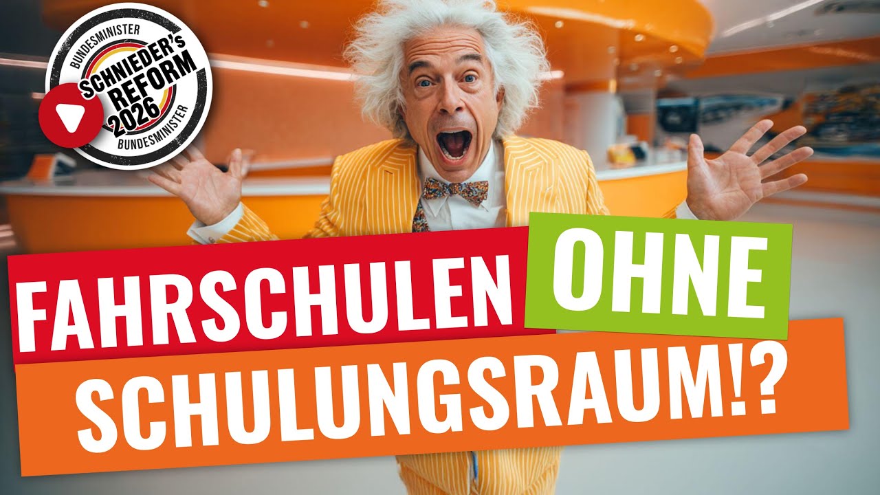 Fahrschulen ohne Unterrichtsraum? Schnieders Führerscheinreform mit enormem Potenzial!