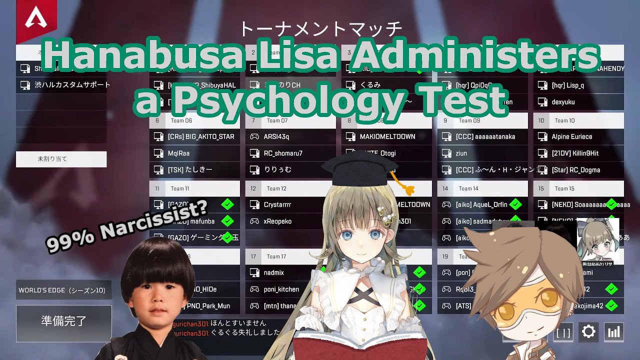 [Eng Sub] Hanabusa Lisa Administers a Psychology Test [VSPO!]