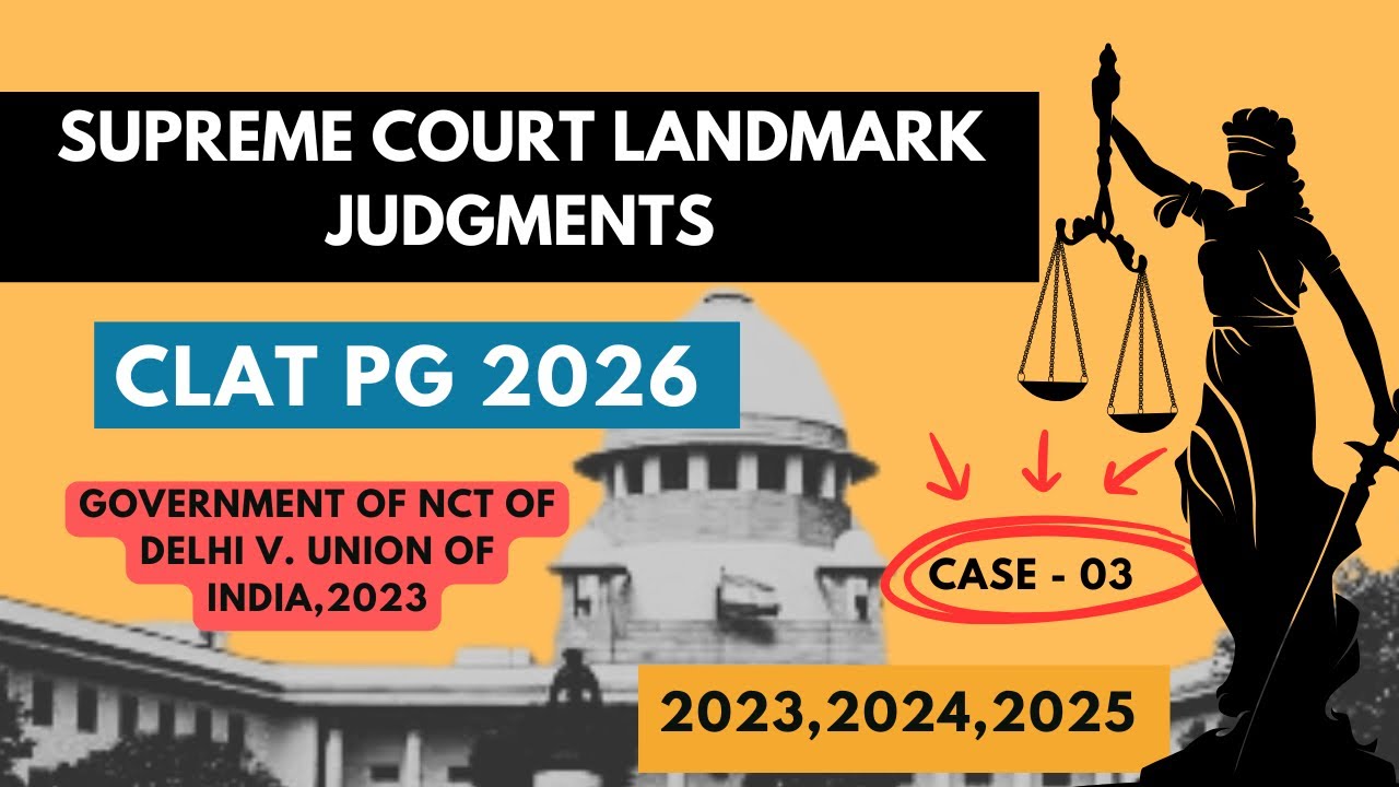 CLAT PG Landmark Judgments of Supreme Court | Important Judgments for CLAT PG | CLAT PG 2026