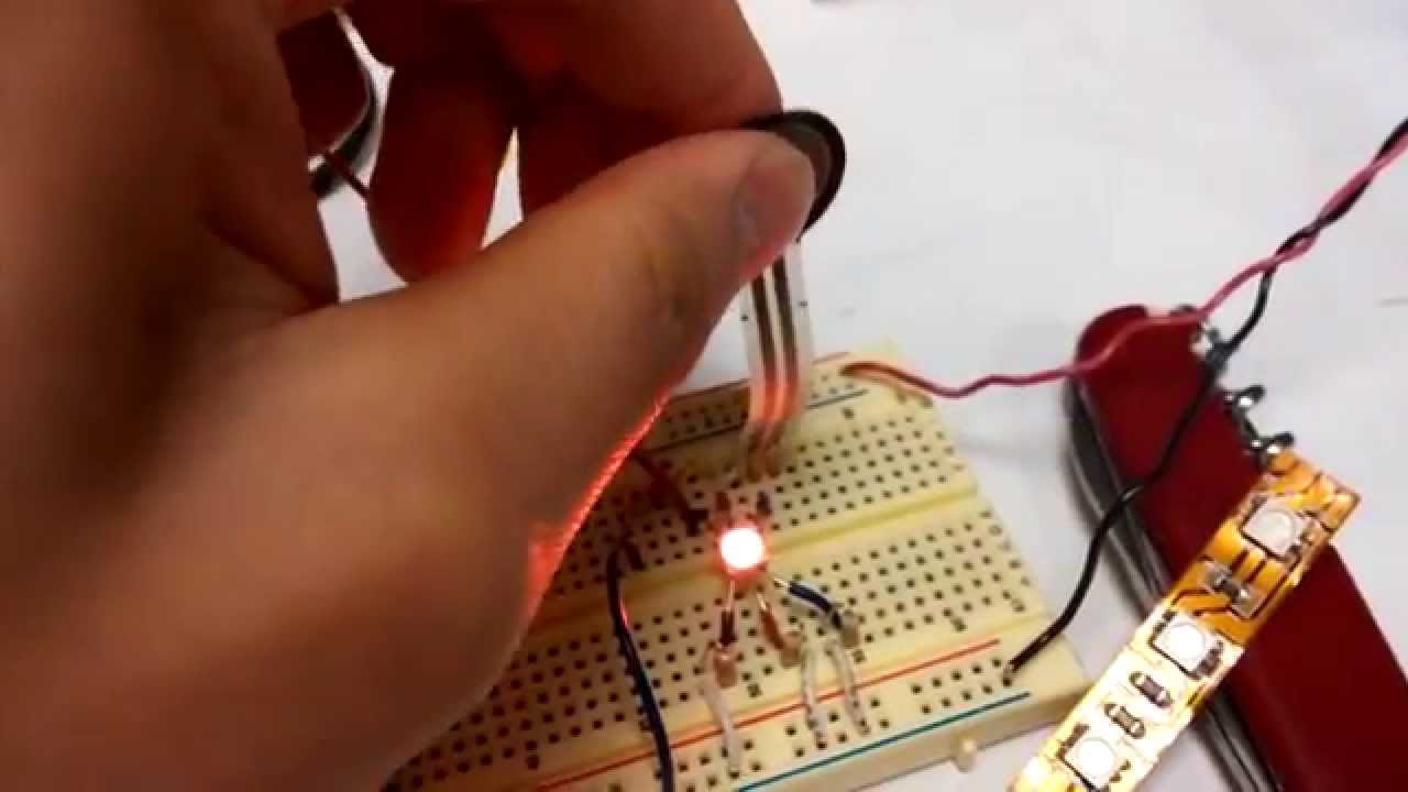 Force Sensor Application with LED