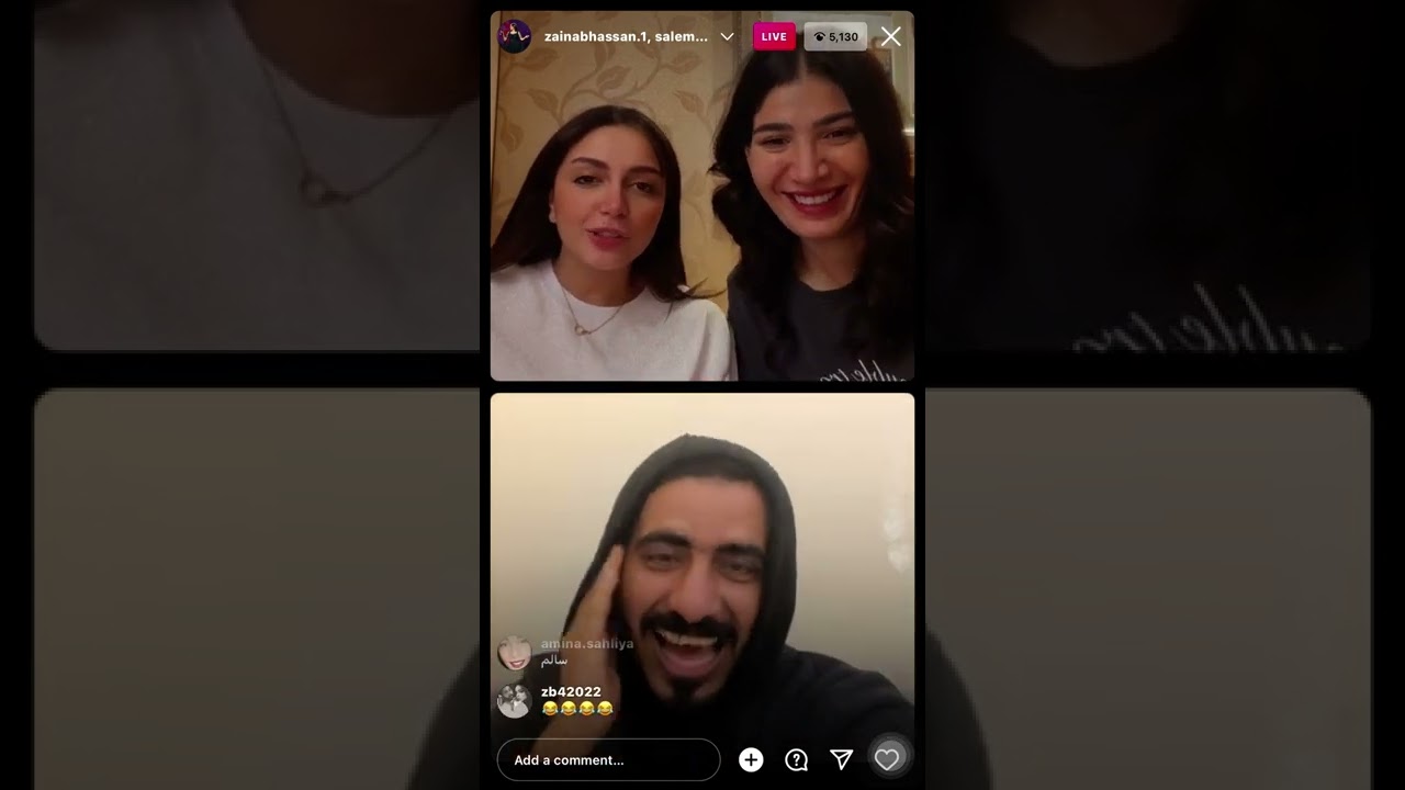 لايف زينب حسن مع سالم الحمد