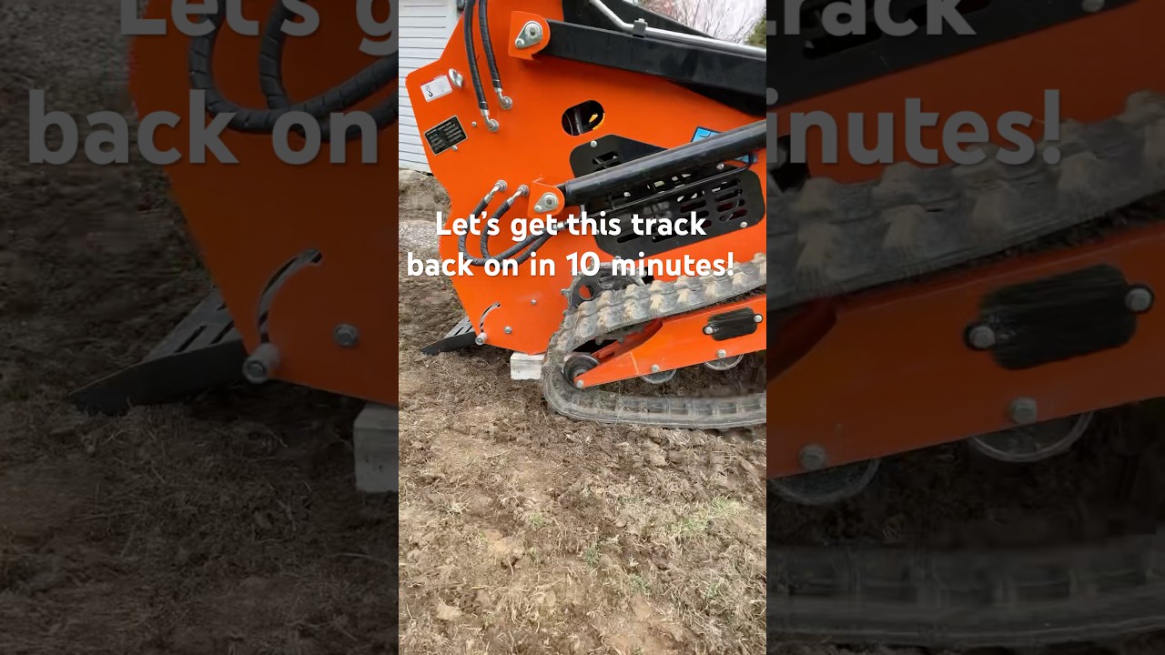 How to put a track back on a mini skid steer. #miniskidsteer #toughterrains #retrack #tracks #howto