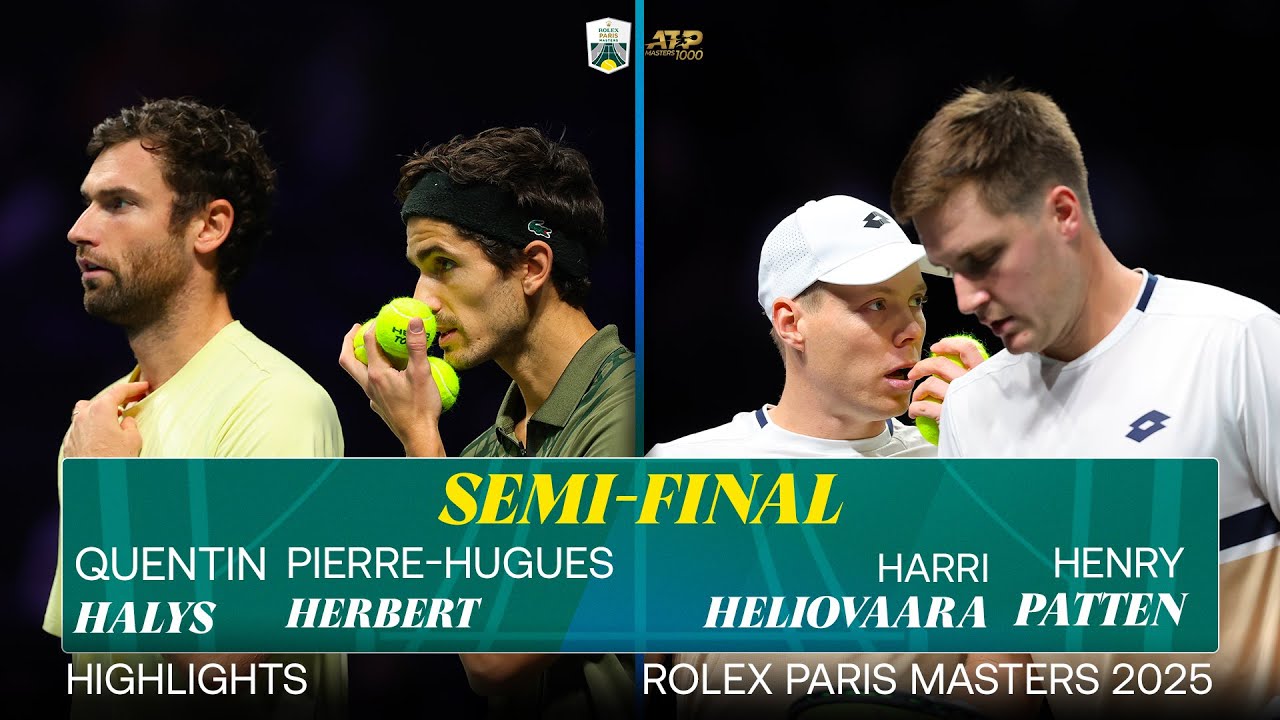 Лучшие моменты полуфинала Герберт/Халис против Хелиоваары/Паттен | Rolex Paris Masters