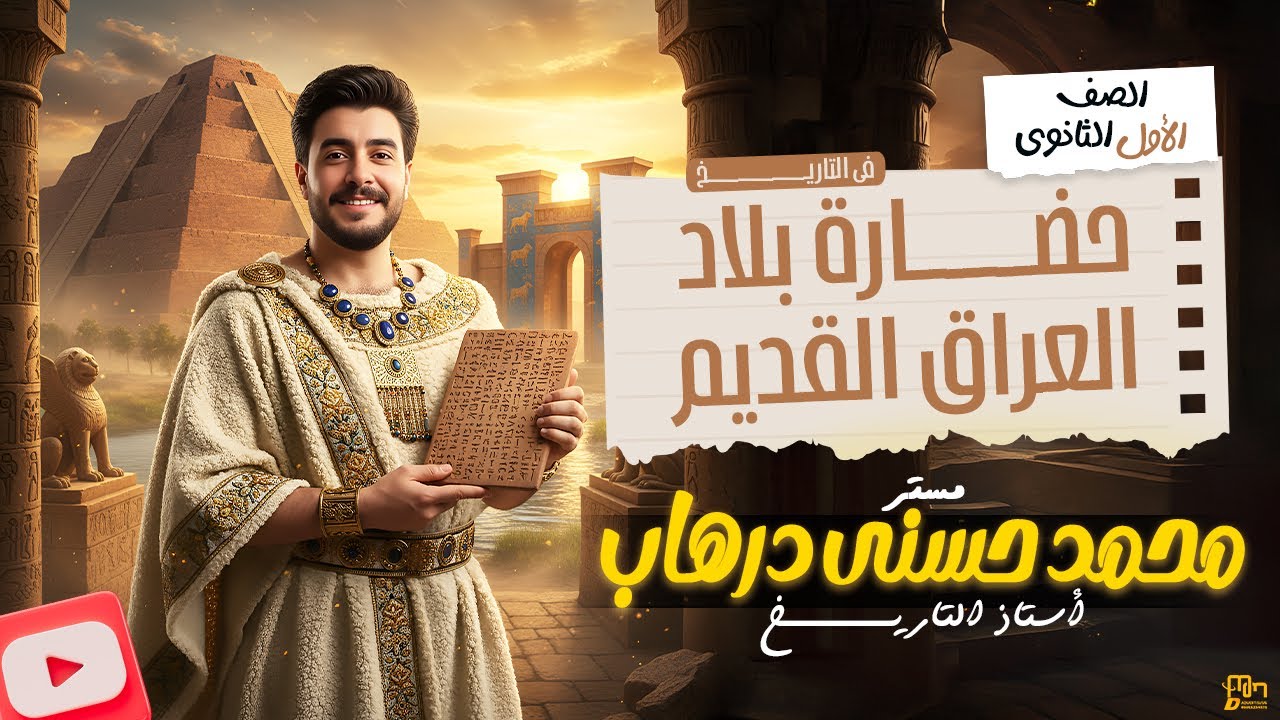 شرح الدرس الأول - حضارة بلاد العراق القديم - الصف الاول الثانوي - دفعة ٢٠٢٦