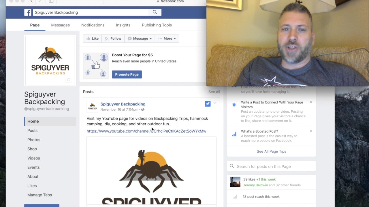 Spiguyver Backpacking Facebook Page