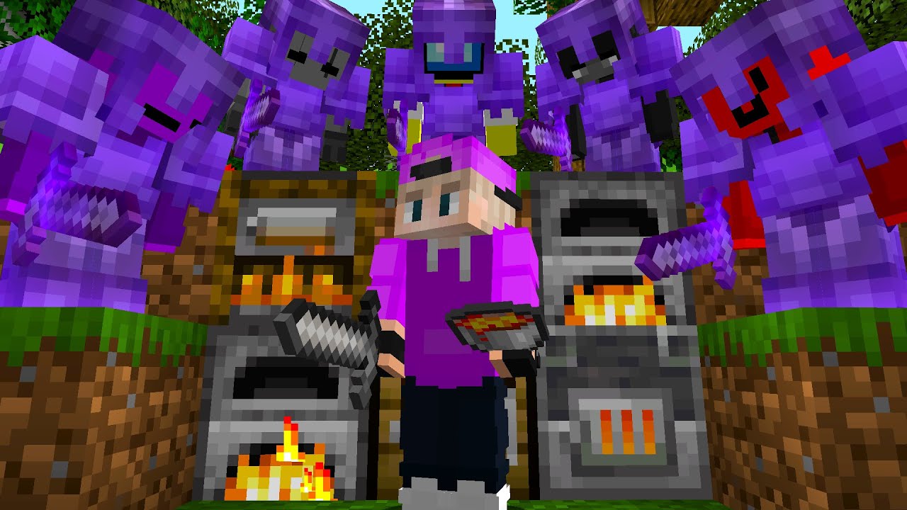 Minecraft Speedrunner VS 5 NETHERITE Juggernauts