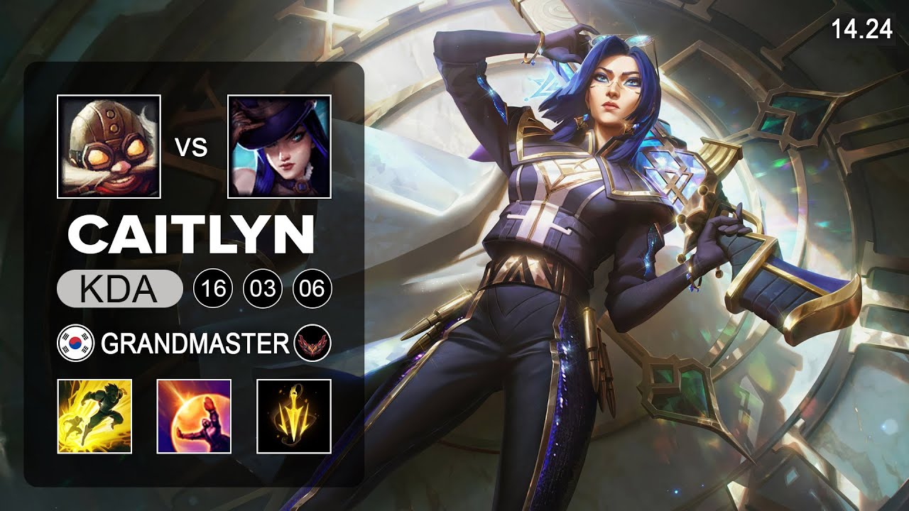 Caitlyn vs Corki ADC - KR Grandmaster - Patch 14.24 Season 14