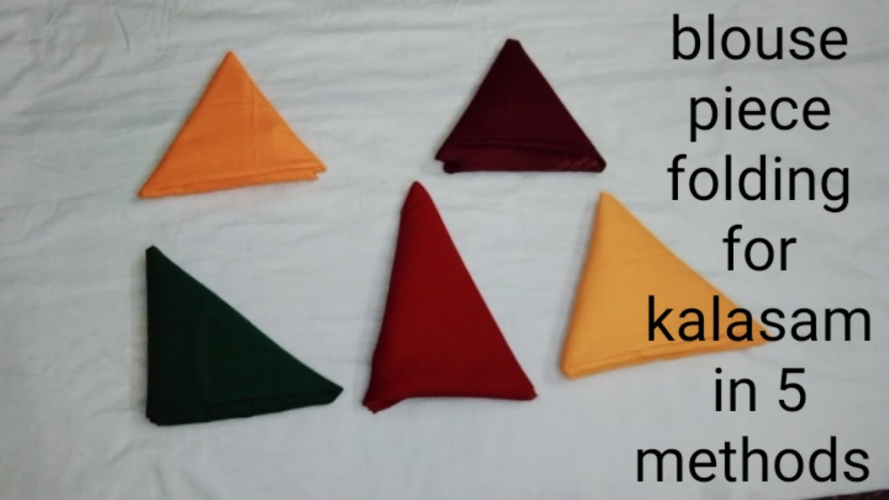 Blouse piece folding for kalasam/Kalasam blouse folding/Blouse piece folding