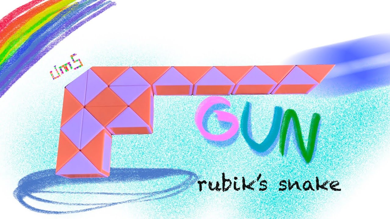 Rubik’s snake 24 : GUN - Step by step & SLOW