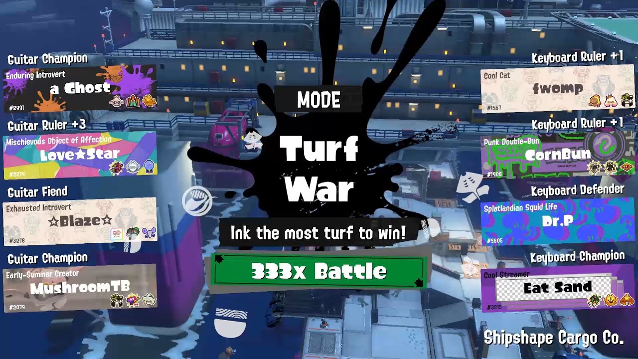 Splatfest #15 - Drums vs. Guitar vs. Keyboard 333x Battle