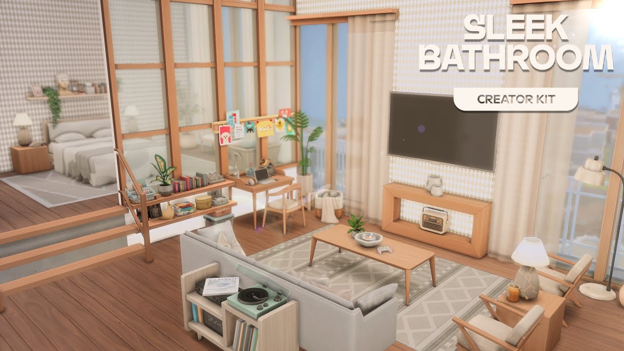 Aesthetic Apartment Renovation ✨ | THE Sims 4 Sleek Bathroom Kit +GIVEAWAY