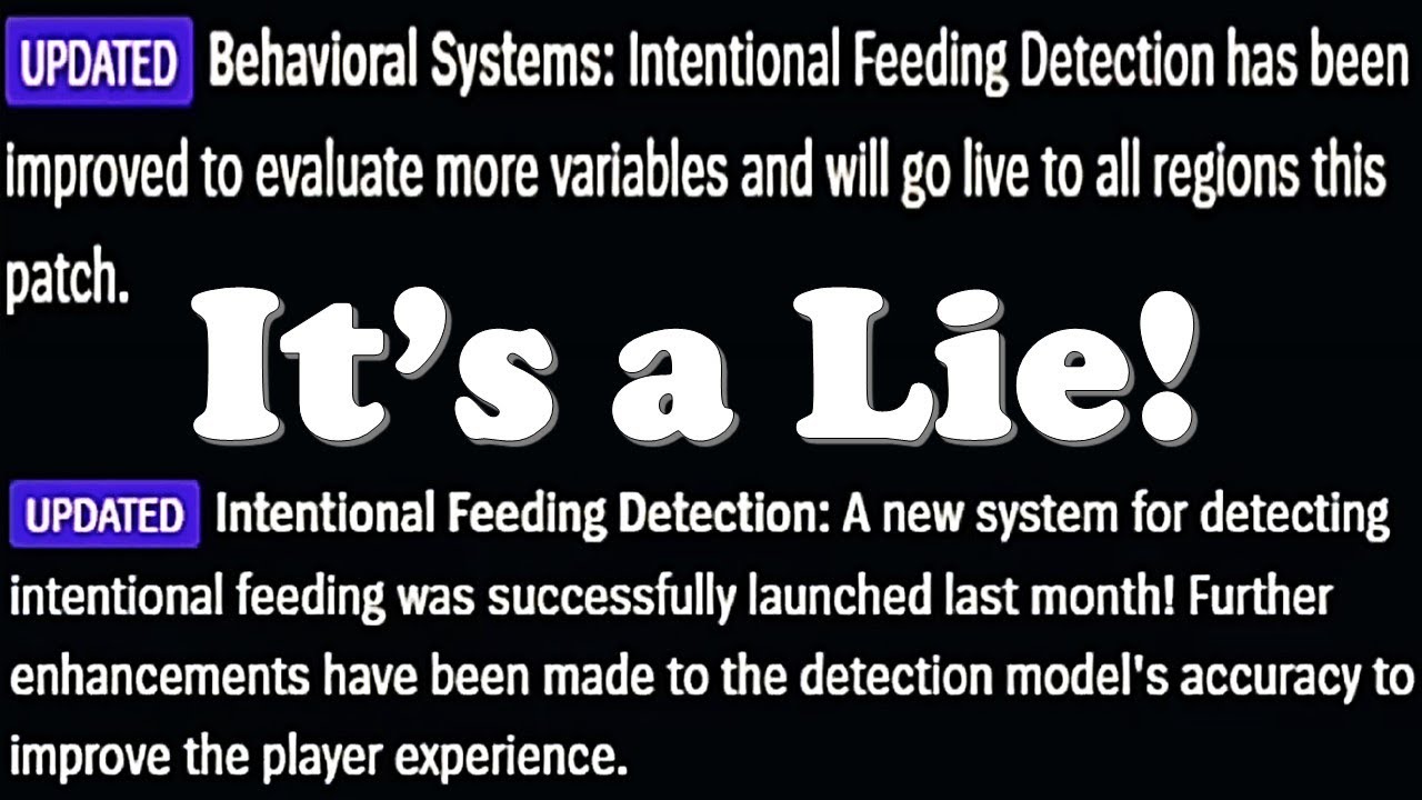 Riot's Improved Intentional Feeding Detection System is a Lie