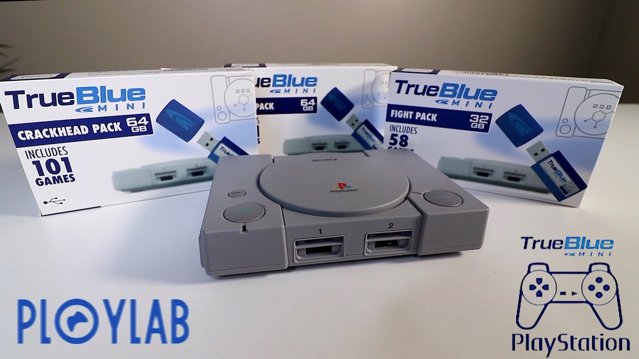 PLOYLAB True Blue Mini USB Pack: Fight, Meth, Crackhead Pack : Plug & Play! 260 GAMES PS1