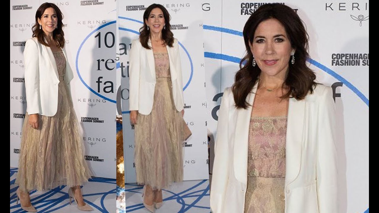 Princess Mary of Denmark in Classic Shaw-collar Tuxedo-Style White Blazer