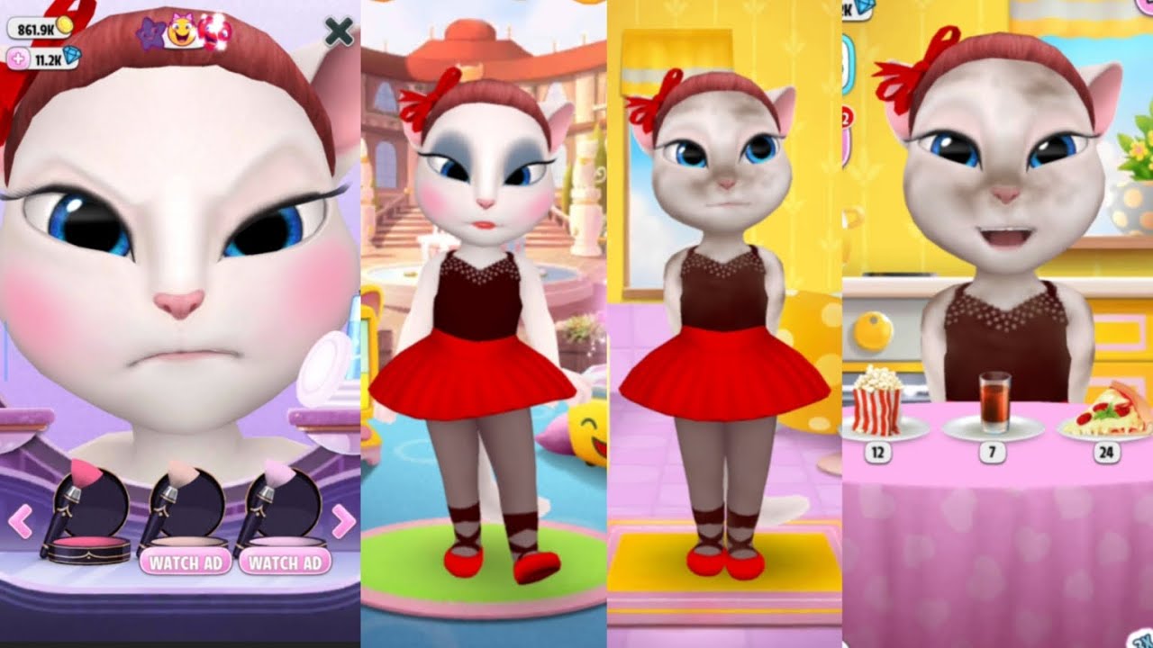 MY TALKING ANGELA AGREED EAT DANCE ANGELA AND SLEEP 