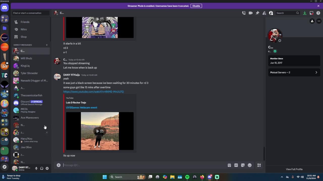 UVSGames Webcam event