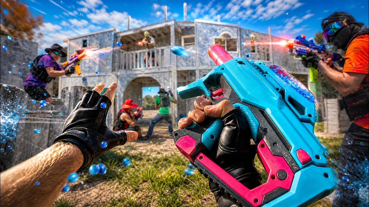 ИГРА С БЛАСТЕРАМИ NERF | БИТВЫ В ПАРКЕ ПРИКЛЮЧЕНИЙ