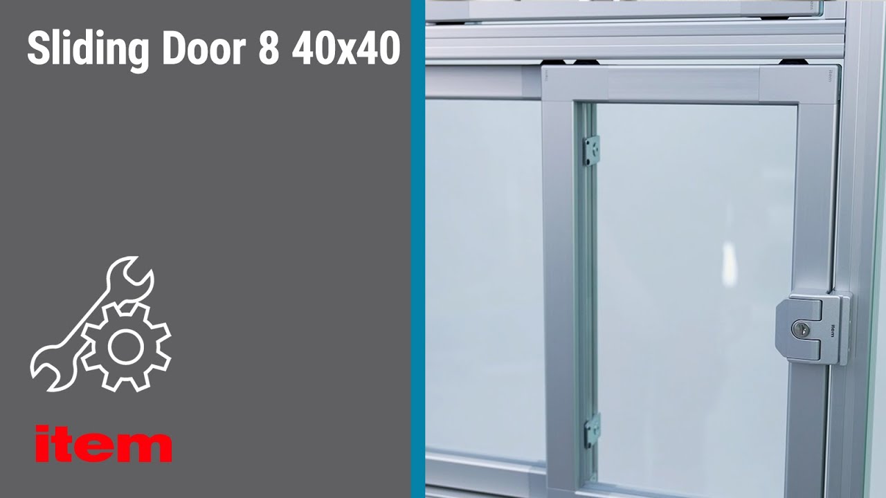 How is an item Sliding Door 8 40x40 consisting of three movable door segments built? Instructions