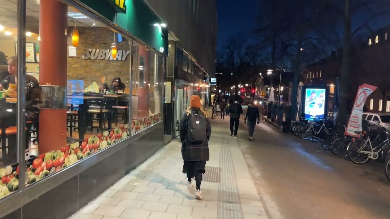 Sweden - Night Life In Uppsala (Stora Torget)