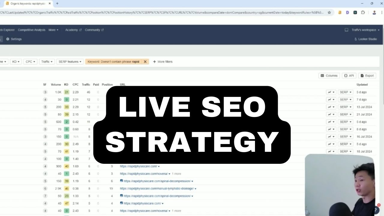 Live SEO Strategy for Business Website