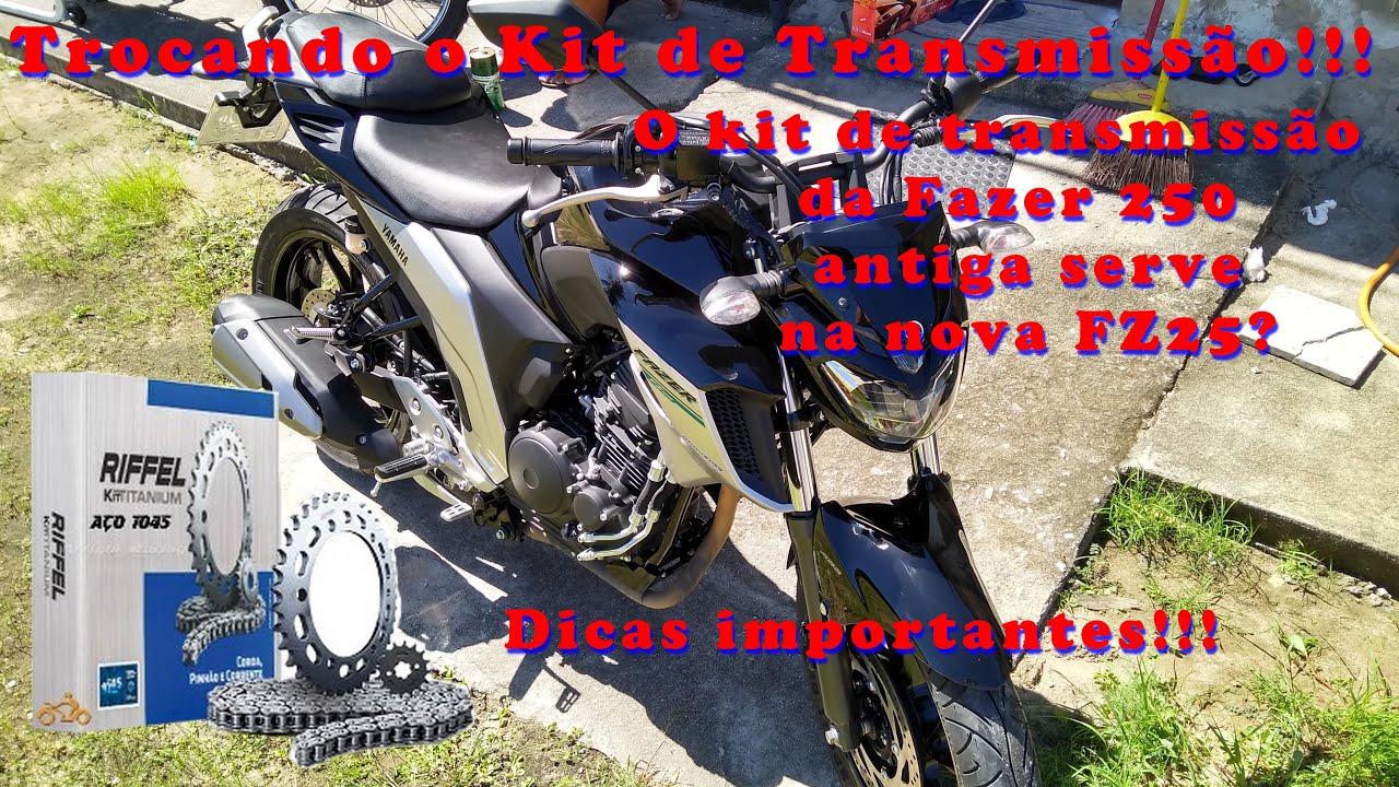 Troca do kit de relação ou transmissão da Fz25 a nova Fazer 250 2018 2019 2020 com dicas importantes