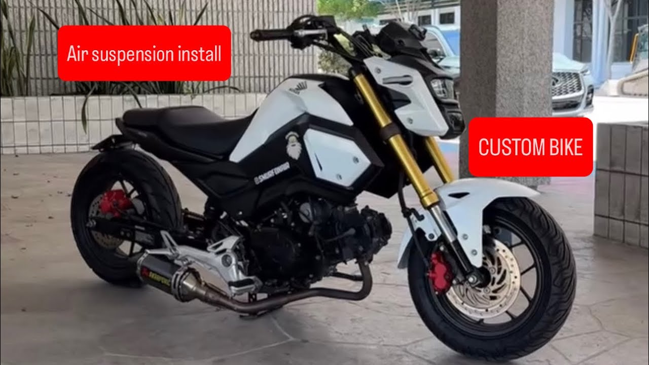 HONDA GROM air suspension install