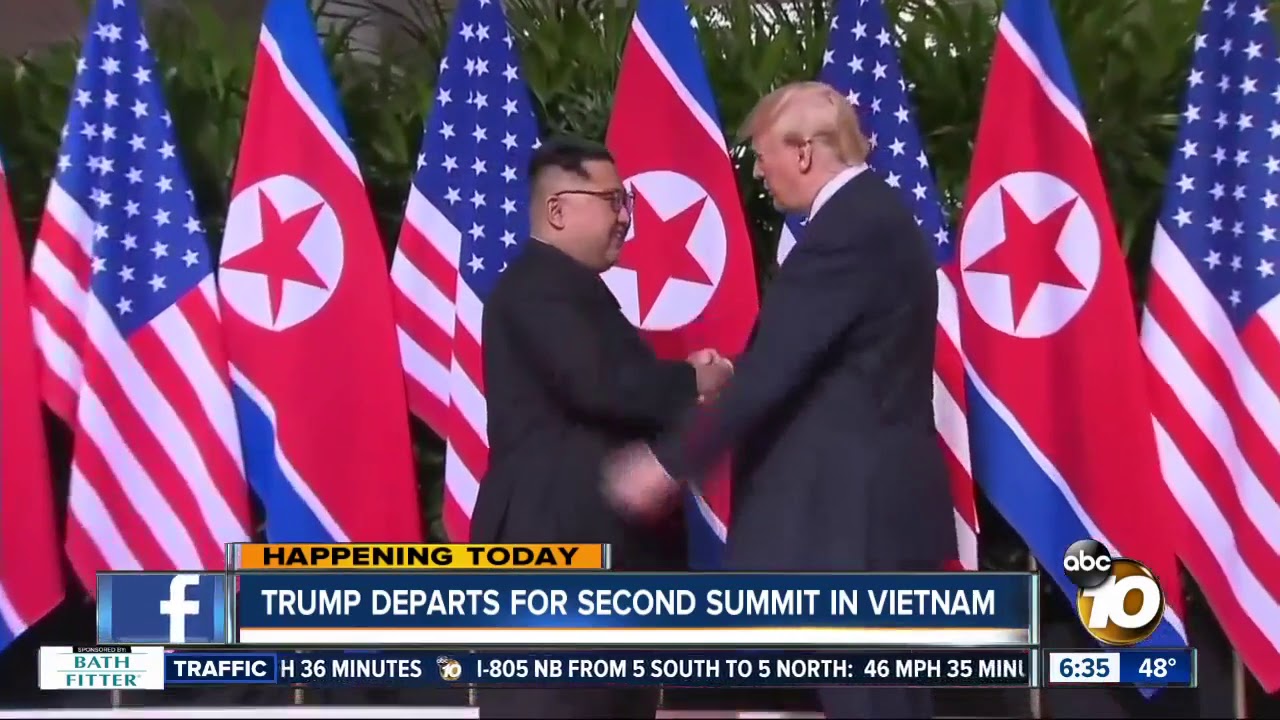 Trump heads to Vietnam for summit with Kim Jong Un