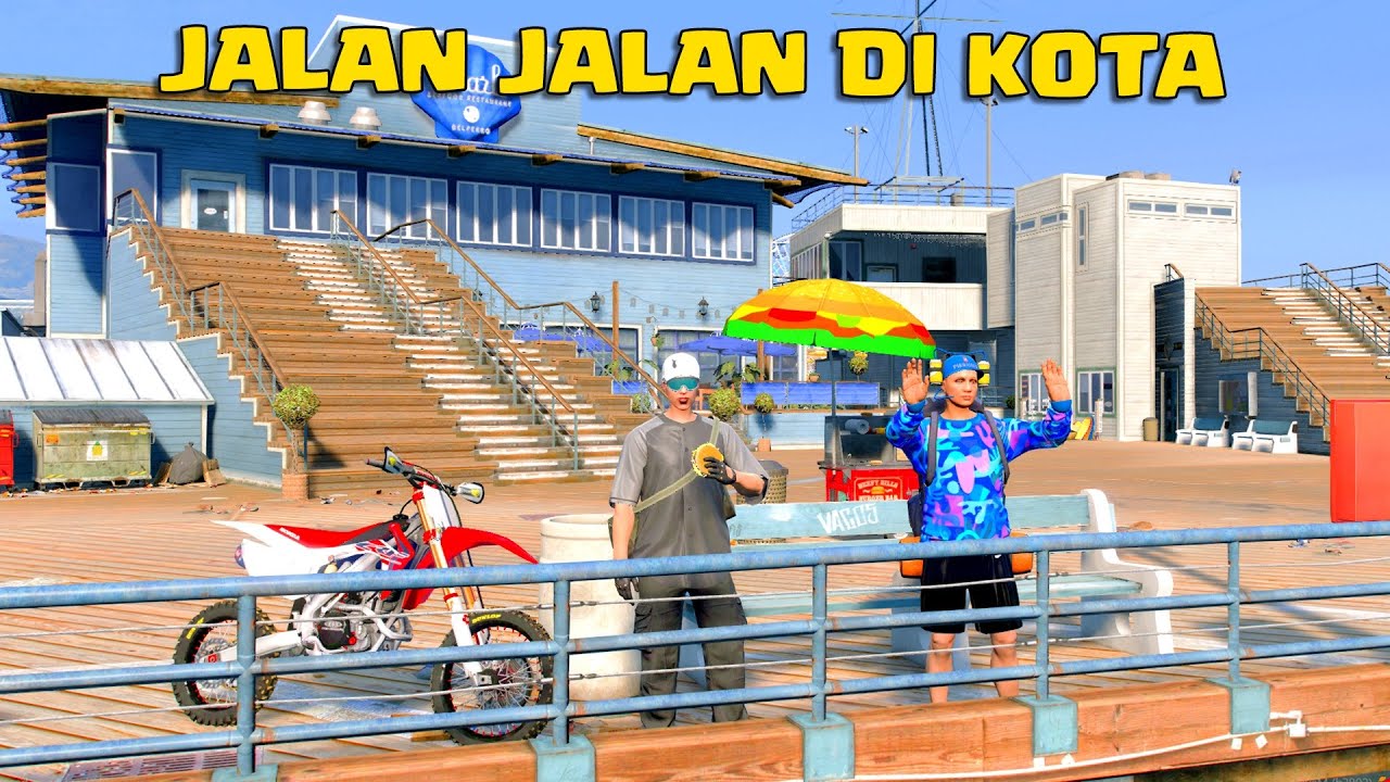 JALAN JALAN DI KOTA BARU DENGAN BAMBANG DI GTA 5 INDONESIA #HexosRoleplay