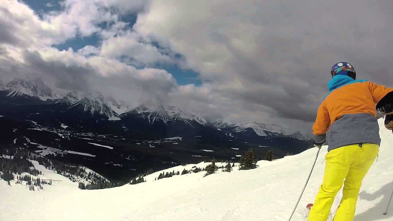 Cliff jump beside summit platter