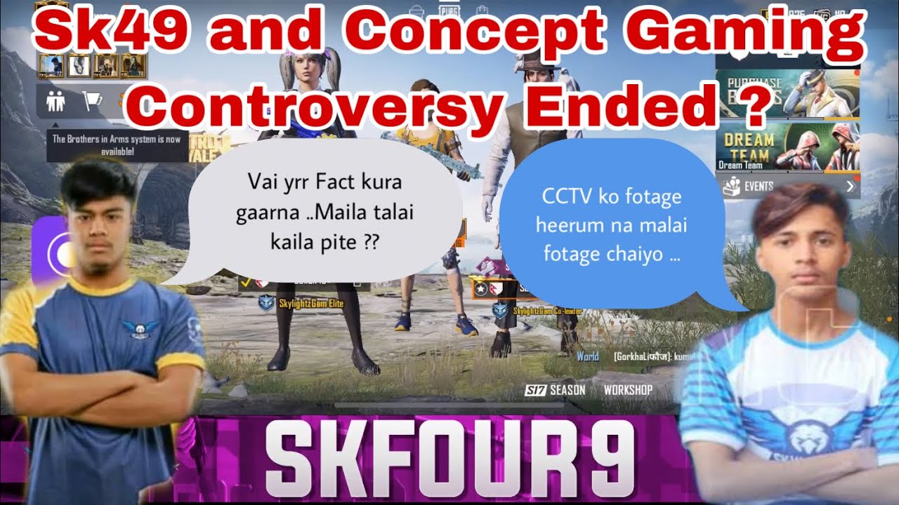 Sk49 and Concept Gaming Controversy End || Request to End Controversy ||