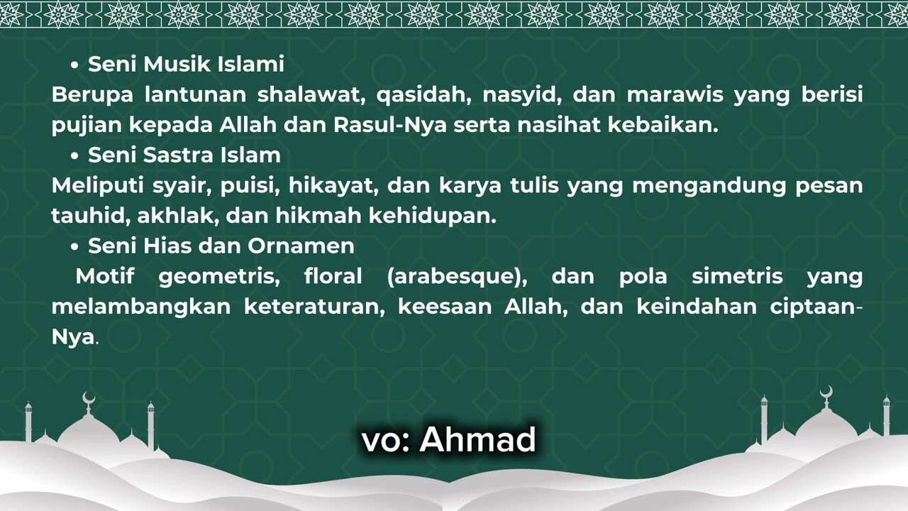 BAB VIII Dengan seni Islam kehidupan semakin harmoni 