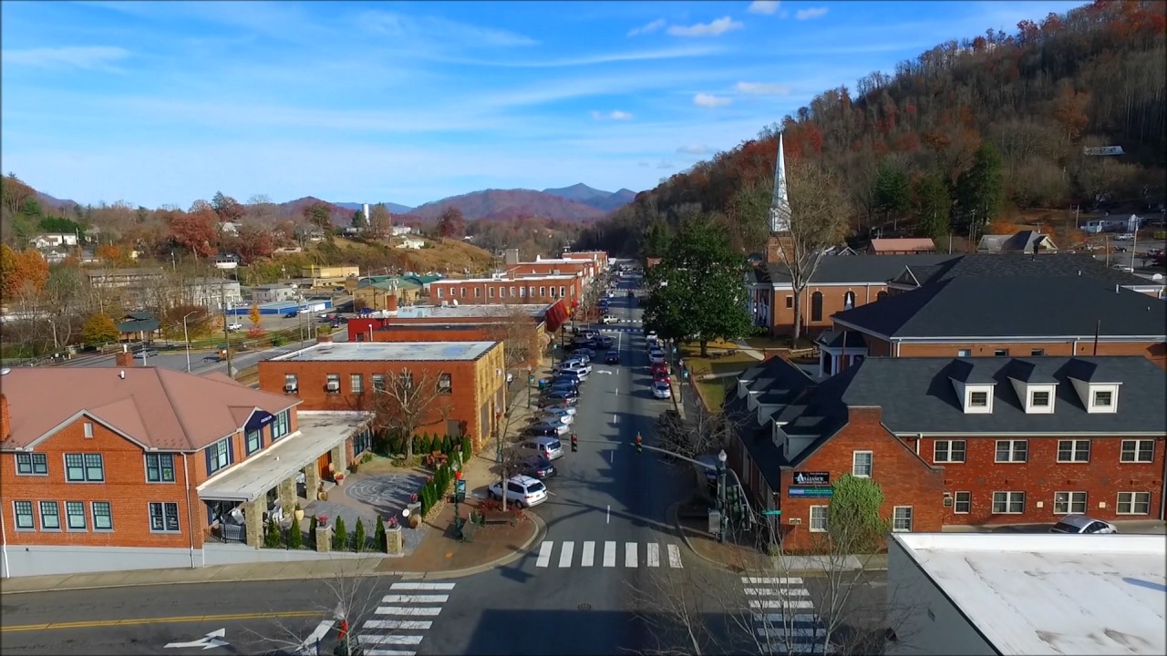 Drone town Footage