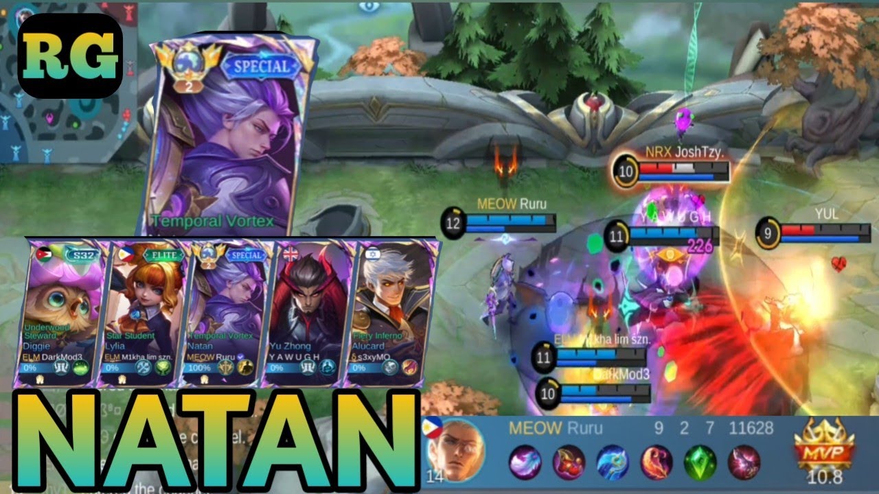 OP Build !! Natan Temporal Vortex The Real Monster || top global by Ruru || MLBB
