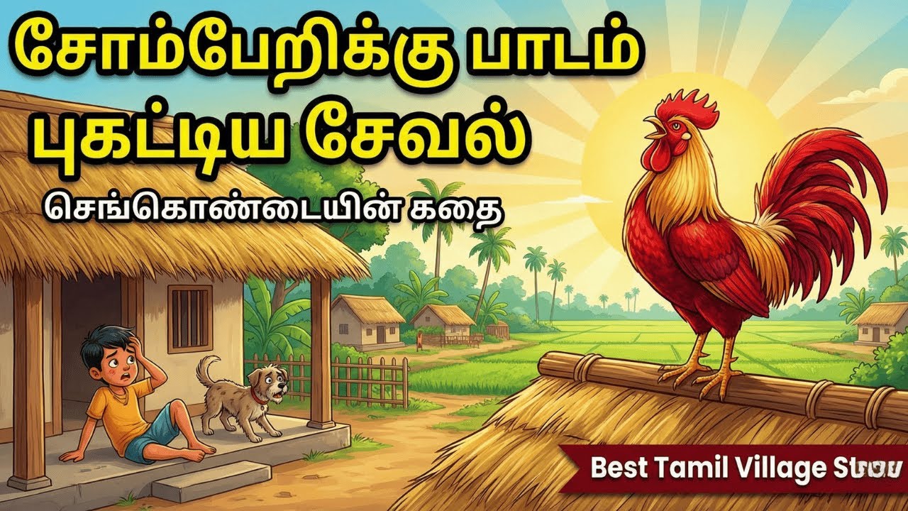 சோம்பேறிக்கு பாடம் புகட்டிய சேவல் | செங்கொண்டையின் கதை | Best Tamil Village Story